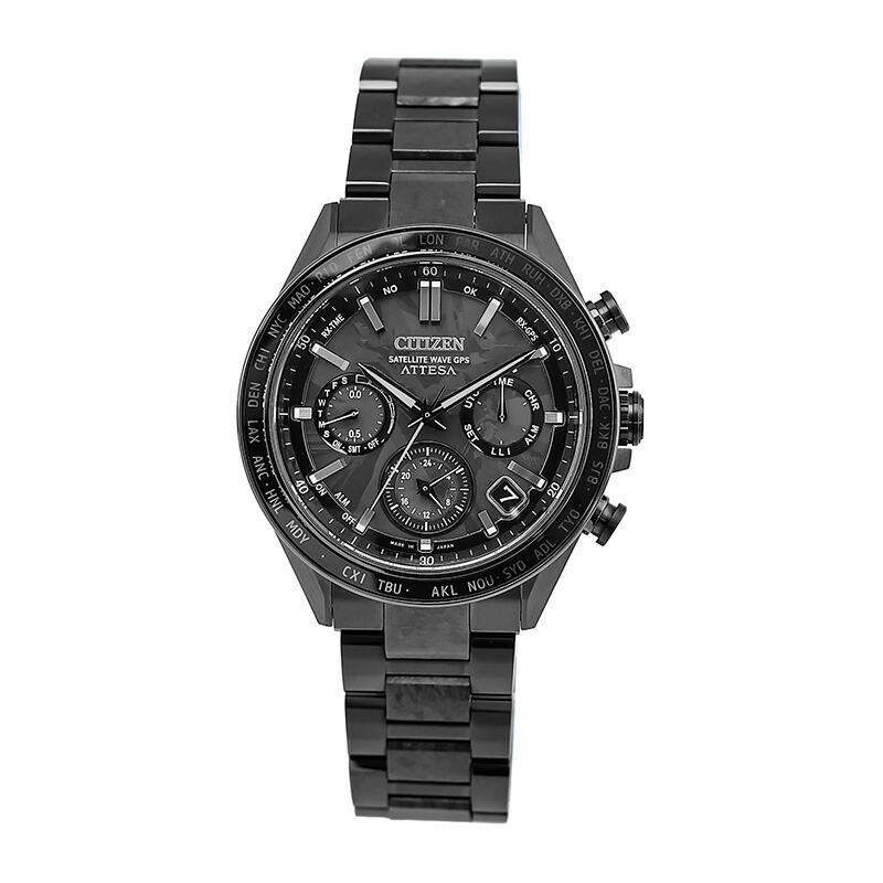 CITIZEN 100 meters waterproof Quartz super titanium strap 44.55mm unisex black dial CC4067-66E чёрный