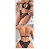Amazon Popular Lace Perspective European and American Love Set Cross-border Special for Neck Lock Sexy Style Foreign Trade Underwear