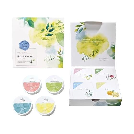 

PAX NATURON Hand Cream Gift Set (4 scents x 15g / Gift Box) 100% Naturally Derived Ingredients Moisturizing Cream for Sensitive Skin