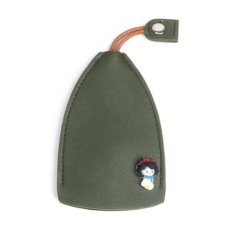 Cute Pu Leather Car Key Case Pull-Out Car Keychain Bag Large-Capacity Personalized Keychain for Women Car Key Cover