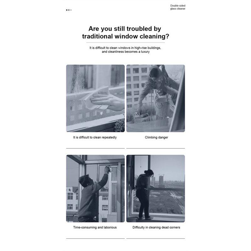 Doppelseitiges magnetisches Glasreinigungswerkzeug Haushalts-Doppelschicht-Glasreiniger für Fenster für Hochhäuser