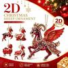 2D Christmas Sheep Ornament Hanging Christmas Decor Christmas Tree Ornament  Holiday Party Display