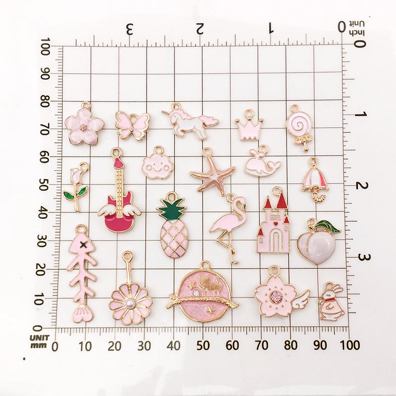 31 Alloy Pendant Types: Pink Shell Series DIY Korean Earrings & Bracelet Accessories