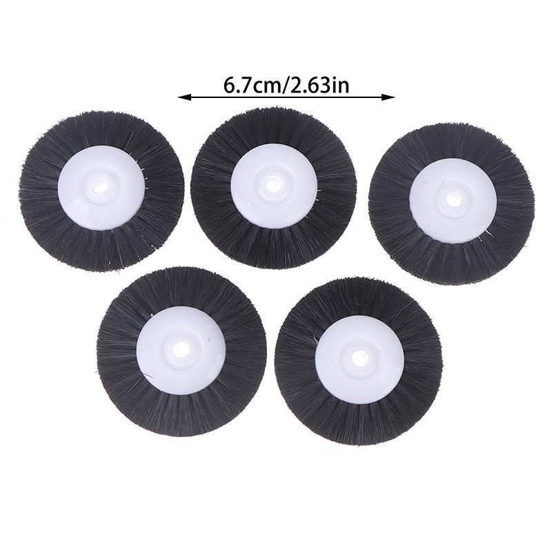 

Набор из 5 полировальных щеток с черной коричневой щетиной, абразивная полировальная щетка с желтым пластиковым центром, ювелирные инструменты