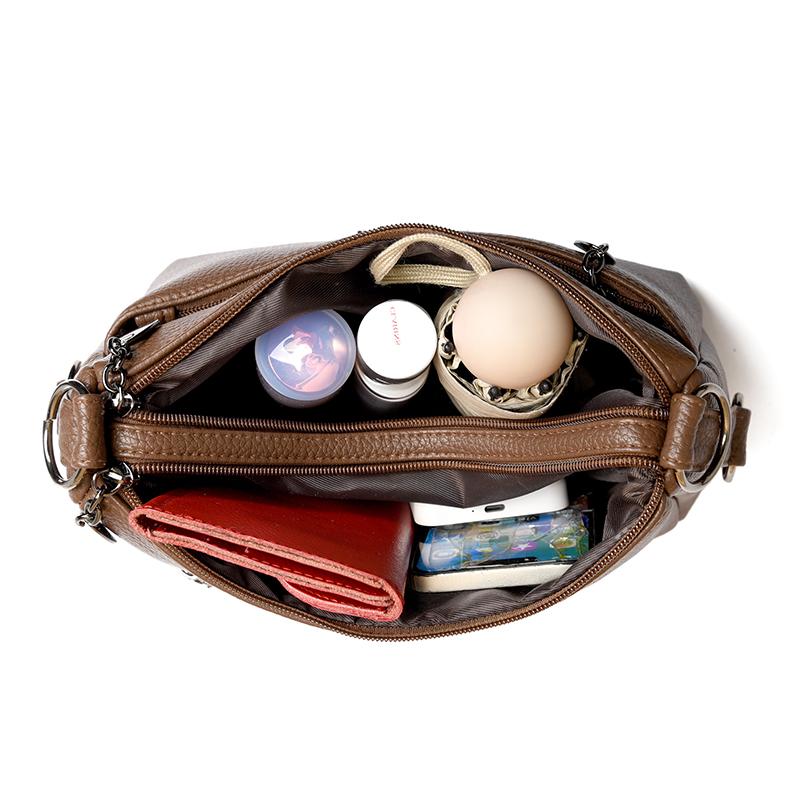 PU Umhängetasche Damen Achseltasche Tasche für Mütter mittleren Alters Umhängetasche