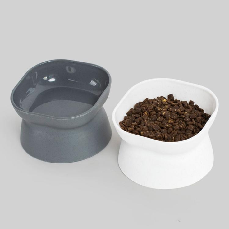 Raised Cats Food Bowls Plastic Cats Dish for Food or Water Tilted Feeding