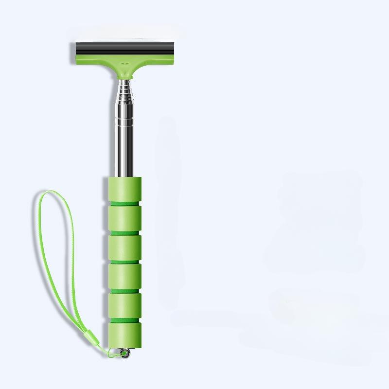 1Pc Car Rearview Mirror Wiper Portable Telescopic Auto Glass Squeegee Cleaner Car Mirror Wash Cleaning Brush Long Handle Glass Mist Cleaner