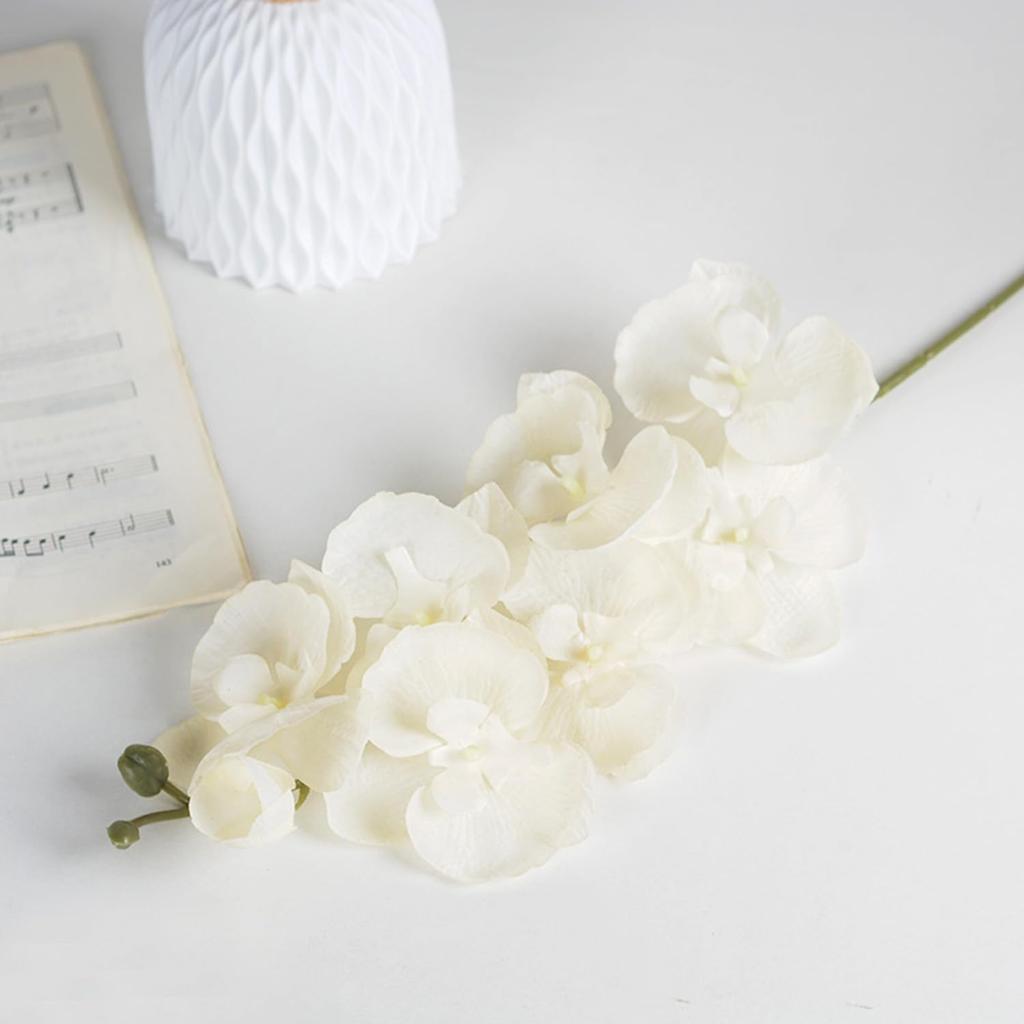 3D Künstliche Blumen Zweig Seide Schmetterlingsorchidee Heim Vase Tischdeko Hochzeit Outdoor Garten Braut Bunter Strauß a