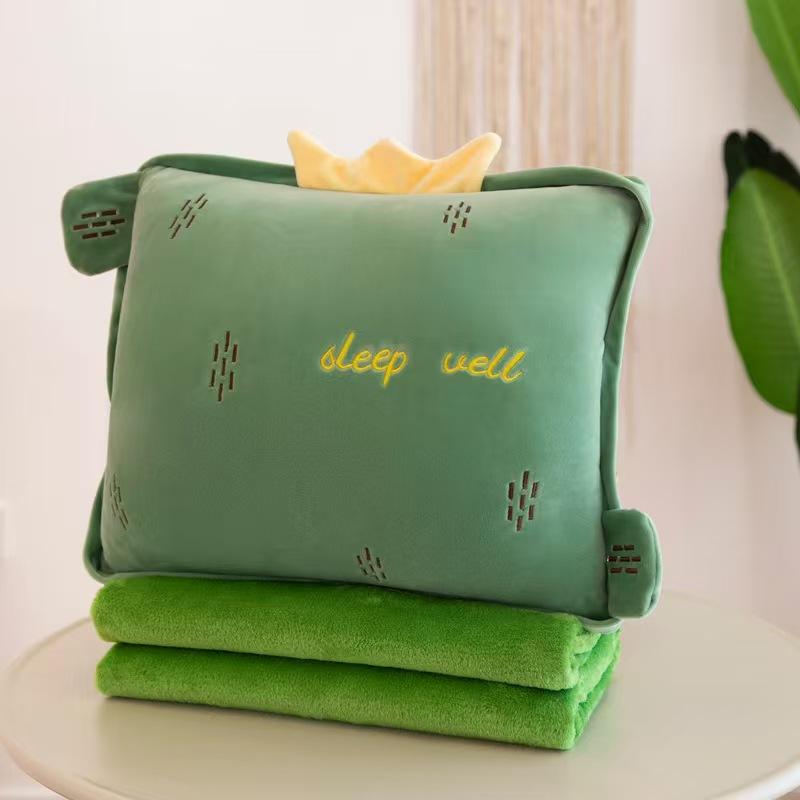 Kreative Tier-Klimaanlagendecke Überwurf Kissen mit Decke Puppe Plüschtier Mittagspausendecke Kinder- und Mädchengeschenk