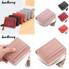 Womens Short Wallet Pu Leather Multicard Holder With Tassel Decoration For Daily Use