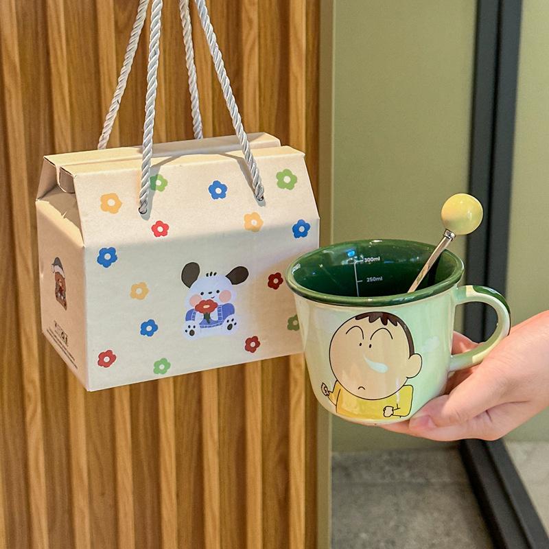 Geburtstagsgeschenke für Mädchen, besonders schöne Wachsmalstifte, kleine neue Tassen, Kinderkeramiktassen, Frühstückskaffeetassen