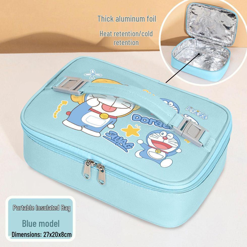 

Doraemon Cartoon Insulated Lunch Bag - Thick, Universal Handheld for Students & Work