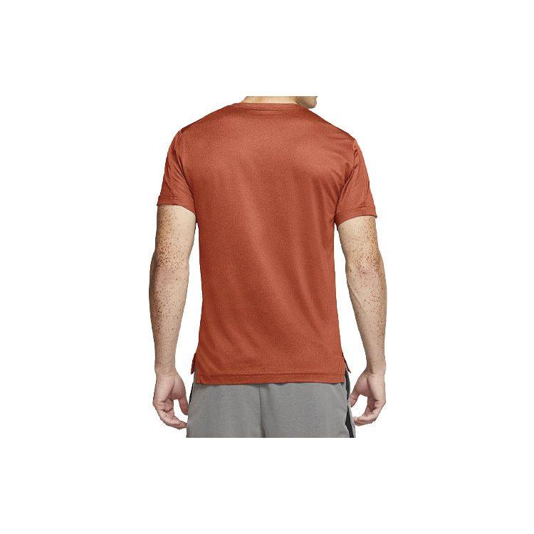 Nike T Shirts Men's Orange Crew Neck Moderate Straight Fit CJ4612-895