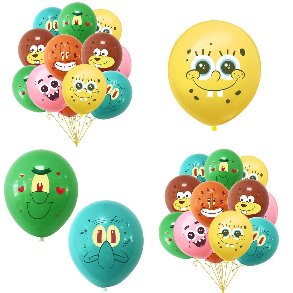 Adorable Spongebob Latex Balloons For Kids Birthday Party And Baby Shower Decorations