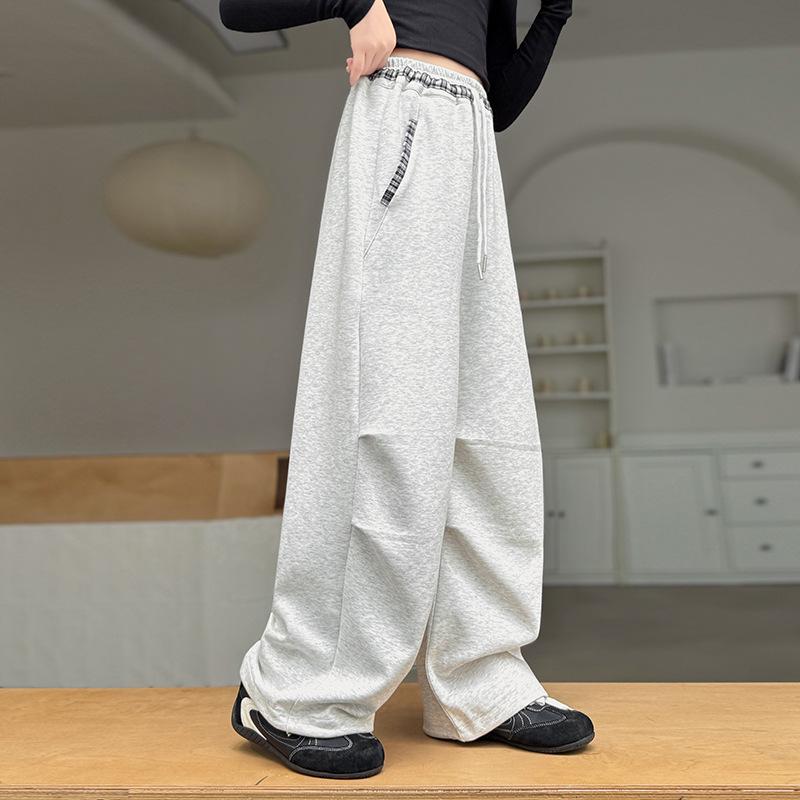 2025 Girls' Spring/Autumn Middle School Straight-Leg Cargo Sweatpants