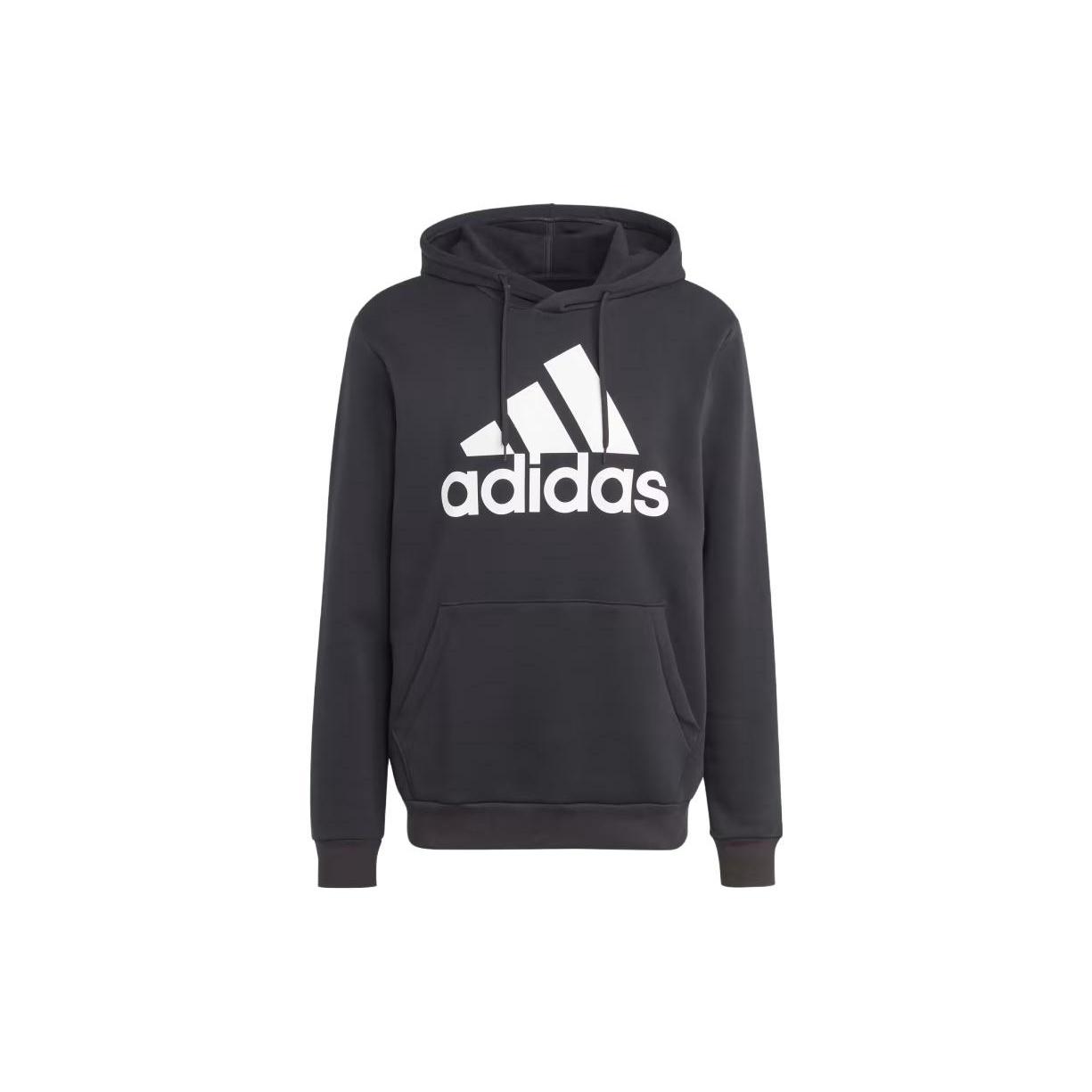 adidas Fleece Big Logo Hoodie Black Men s IB4024 XXL
