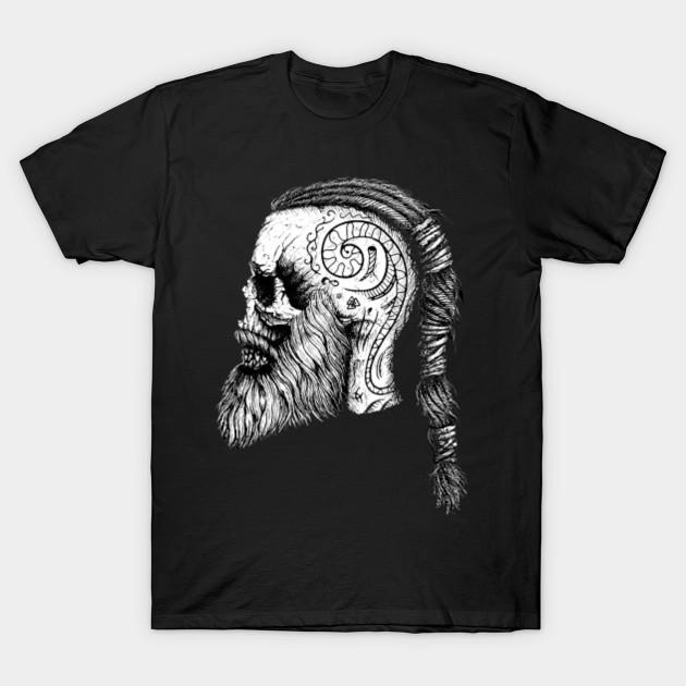 Men Black Print T-shirt Super Large TShirt ragnar lodbrok t shirt viking ragnar lothbrok No-Cut Transfer Paper Print Cotton Tshirt