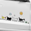 Autocollants pour Voiture Animaux de Dessin Animé Chiens/Chats Marrants qui Marchent Autocollants pour Pare-chocs de Voiture Ordinateur Portable Fenêtre Arrière de Voiture Décoration Murale