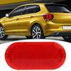 Červená odrazka obložení dveří auta 6Q0947419 pro Beetle Caddy Polo Touran 02-16 Plast 70x30 mm Vhodné pro VW Caddy 2004-2015