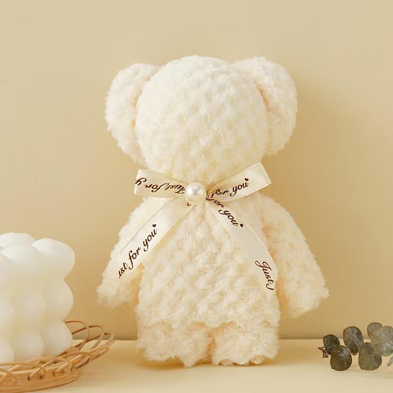 Coral Fleece Pineapple Plaid Bear Towel Souvenir - Perfect for Birthday or Wedding Gifts