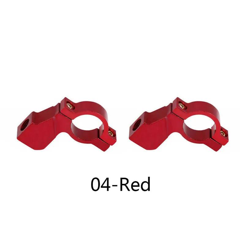 2 Pcs Universal Motorcycle Bike ATV Rear View Mirror Bracket Mount Adapter Holder Clamp Screw CNC Aluminum 22mm 7/8" Handlebar