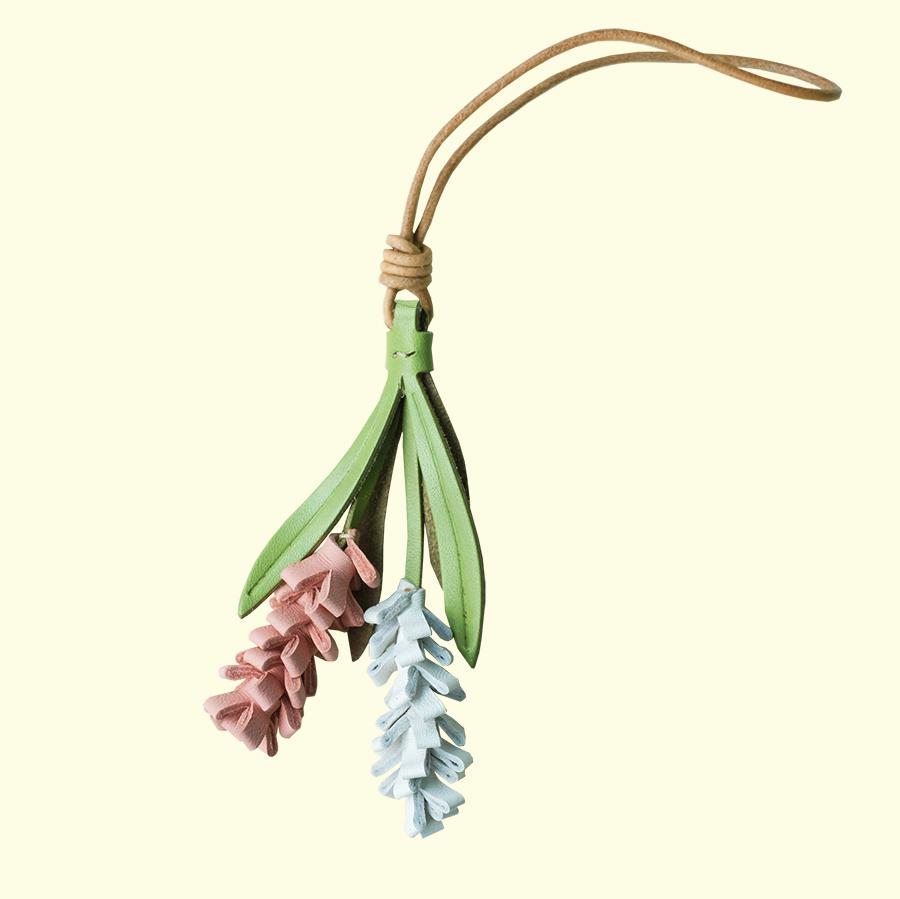 Rindsleder Lavendel Anhänger für Damenhandtasche Mode Schlüsselanhänger Langlebig Exquisite Verarbeitung Taschenanhänger Taschenzubehör