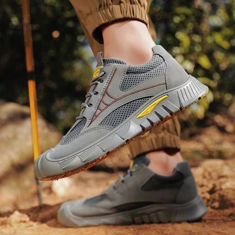 Fashion Gray Mountain Men's Casual Sneakers Jogging Korean Lightweight Walking Summer Sale Comfortable Wide Male Sports Shoes Breathable