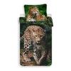 Bedding Set - GENERIC - Leopard - 140x200 Cm - 100% Cotton - Green