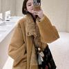 Winter Warm Women  Jacket Loose  Fleece Lined Thick Coat Outerwear