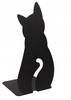 Steel Bookend for a Bookcase, Cat, 18 Cm, Black