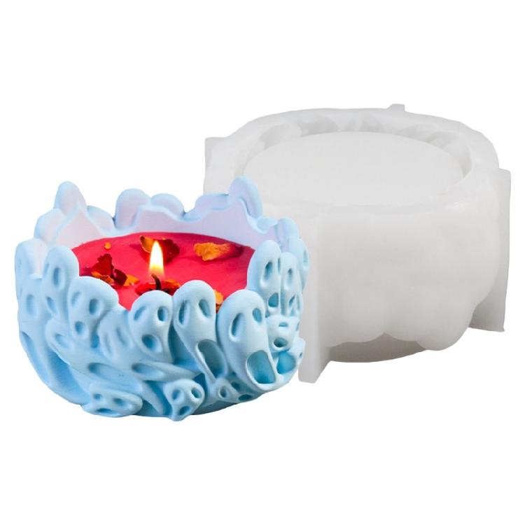 

Candle Accessories Molds Candle Holder Mold Skull Shape Candle Bracket Mold Silicone Texture for Hand-Making Candlestick 1
