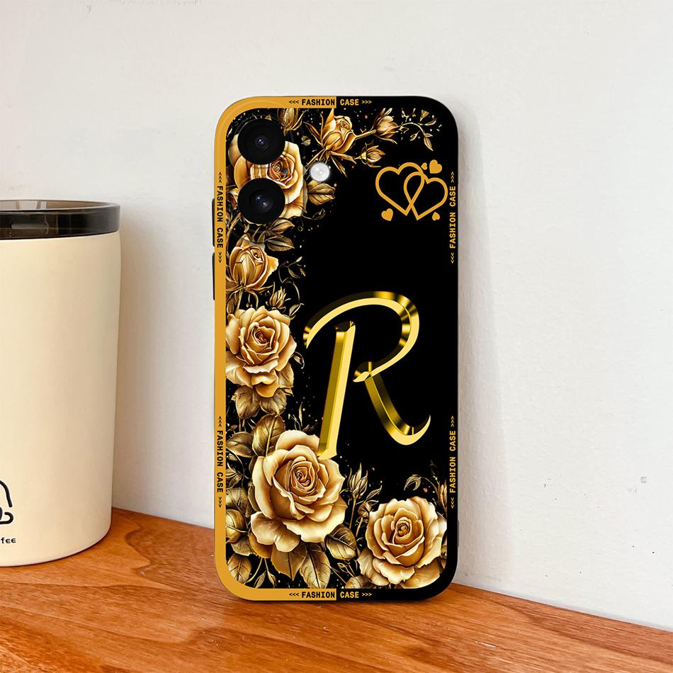 For iPhone 17 Pro Max 17 Air Phone Cover Flower Name Letters High Quality Case For iPhone17 Soft Silicone Shockproof Housing