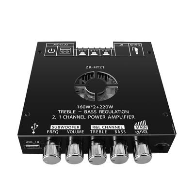 ZK-HT21 Audio Power Amplifier Module 2.1 Channel TDA7498E 160Wx2+220W Bluetooth Digital Power Amplifier High Low Tone Subwoofer