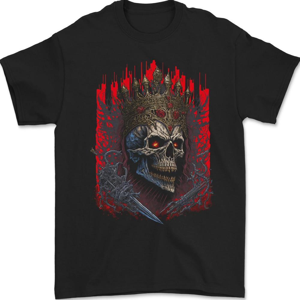 Evil Skull King Heavy Metal Rock Music Unisexs TShirt 100 Cotton S