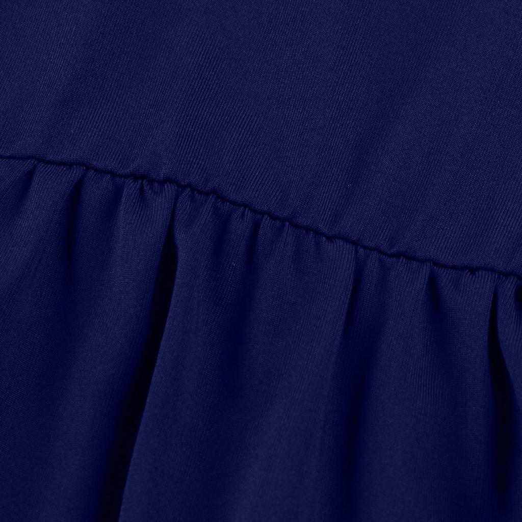 Dámské módní ležérní šaty s dlouhým rukávem, sexy kulatým výstřihem a krajkovým prošíváním