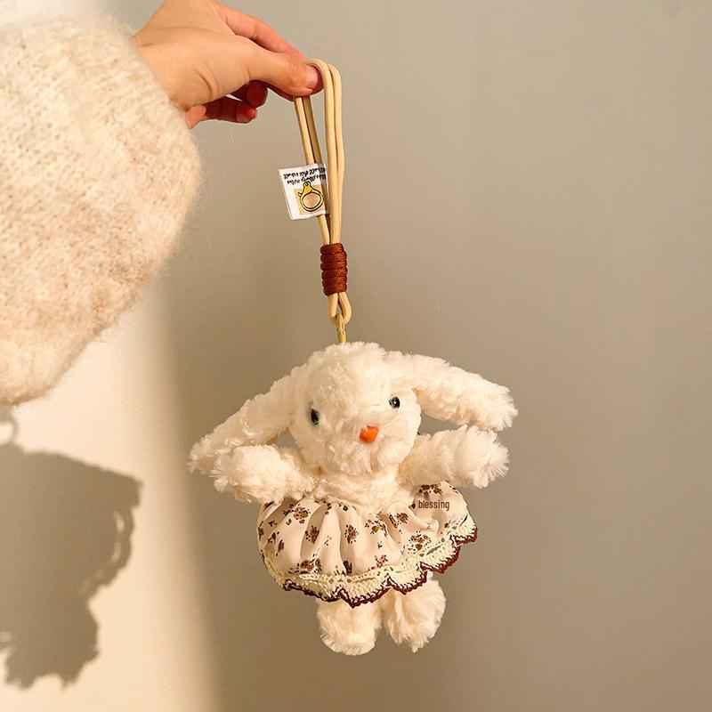 West Highland Terrier Plush Keychain - Cute Scruffy Puppy Backpack Ornament
