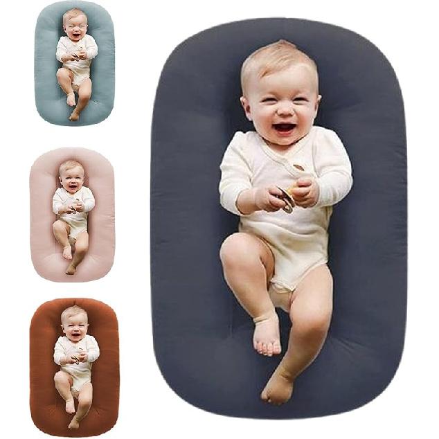 Baby Lounger,Baby Lounger Pillow,Baby Lounger Nest Cover for 0-12 Month (Mist Blue)