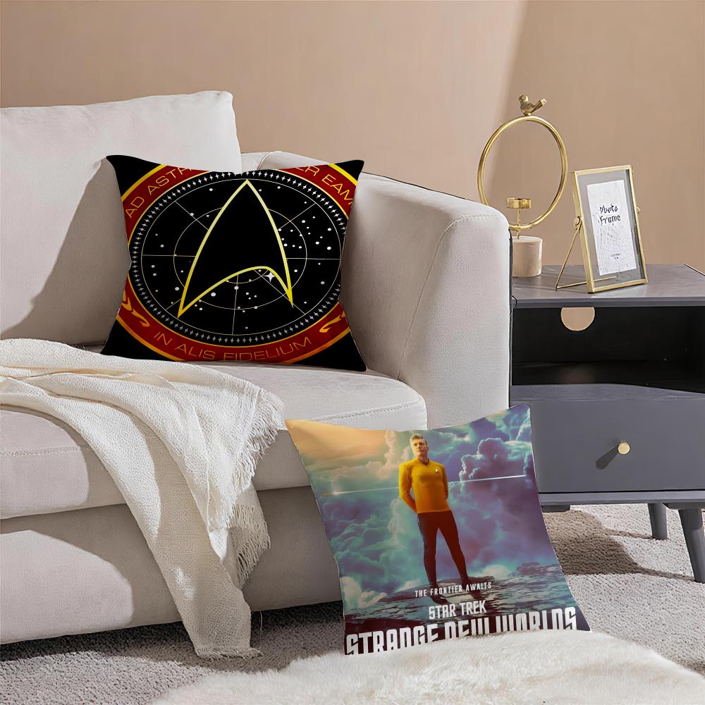 Science Fiction Movie S-Star Trek Cushion Cover Linen Pillow Case Soft Breathable Protective Couch Room Decoration