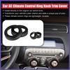 4 pcs Black Aluminum Alloy Center Control Ring Knob Cover for Chevrolet Camaro