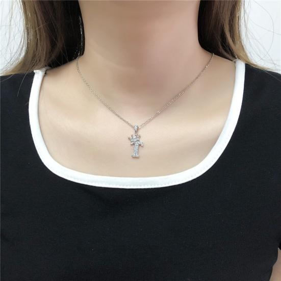 Pendant Necklace Crown 26 Letter Jewelry Sparkling Cubic Zirconia Choker Necklace Birthday Gift