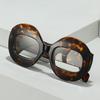 PC Sunglasses Goggles Color-block Gradient Lenses Big Frames Shades UV400 Block Glare UV Protection Sun Glasses Women Fashion