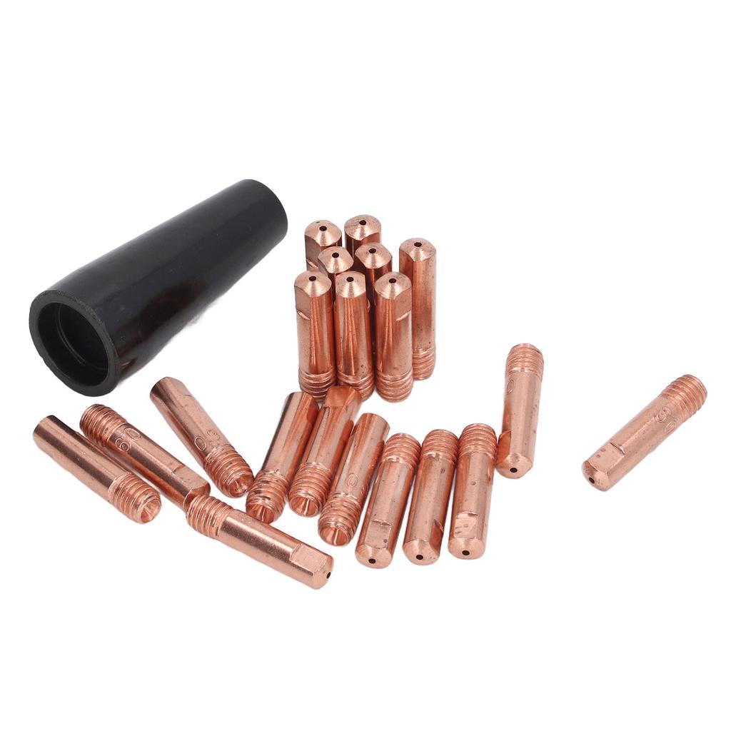 20PCS Welding Gun Nozzles Copper Conductive Nozzle Gasless Self Protection Nozzle Replacement