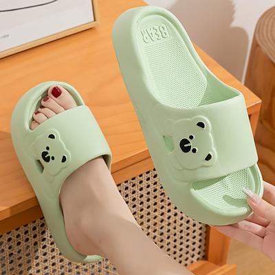 Chinelos femininos fofos de desenho animado - Sapatos de EVA leves, confortáveis e antiderrapantes para uso interno, para banho e caminhada, sola macia, sapatos para casa