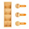 Kitchen Tableware Drawer Organizer Bamboo Expandable Kitchen Compact Cutlery Drawer Tool for Forks Spoons Utensils Boxes Simple