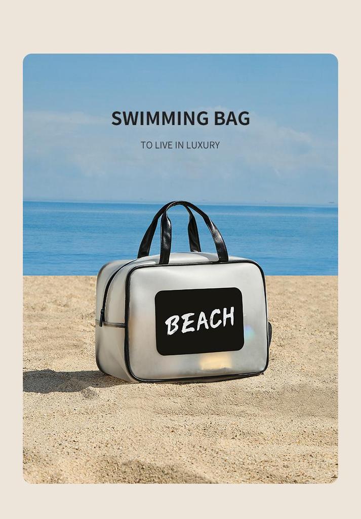 Waterproof Sports Swim Bag with Wet/Dry Compartments, Large Capacity Beach & Yoga Fitness Bag