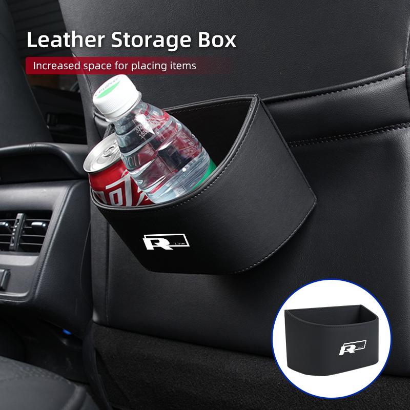 For Volkswagen MOACar Trapezoidal Sloped Black Leather Door Multi-Functional Storage Compartmen For VW R Golf Passat mk5 Scirocco Polo Jetta GTI