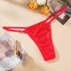 Sexy Lace Underwear For Women Low Rise Adjustable Thongs Transparent G-String Female Breathable Underpants Lingerie