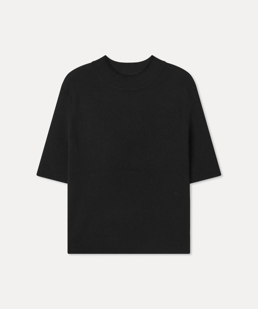 MIXXO Essential Mock Neck Short Sleeve Pullover Re Kaft30T_Miwkag40Qt