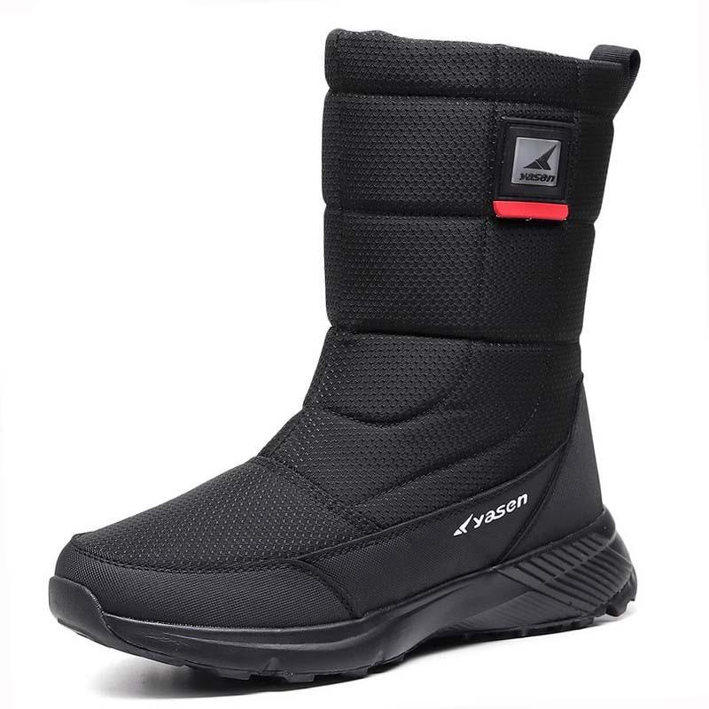 Pánské a dámské zimní kožené jedny zesílené polstrované voděodolné útulné teplé chladné lehké turistické voděodolné protiskluzové sněhule