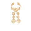 Trendy Spiral Earrings and Bracelet Set for Ladies' Street Party Wear
